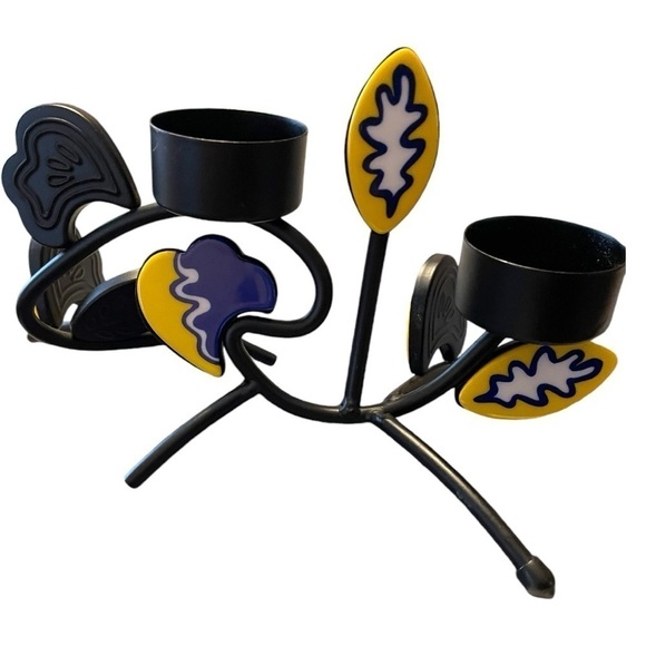 Partylite double sided tea light holder, Provence, metal and ceramic, EUC - Picture 2 of 7